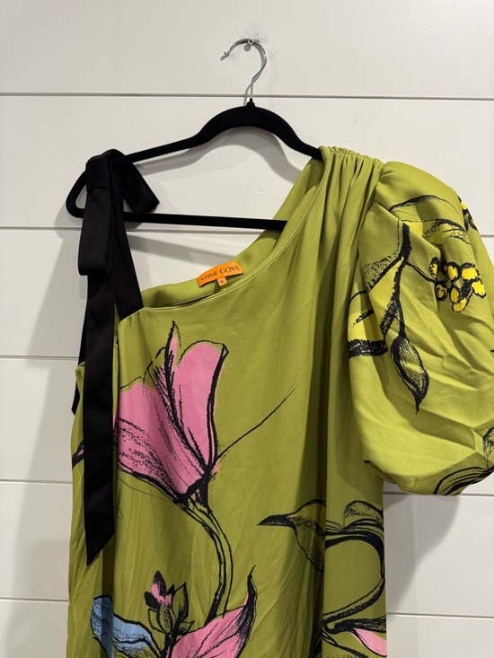 Stine Goya green One Sleeve Maxi Dress with Bow Strap - Picture 6 of 12